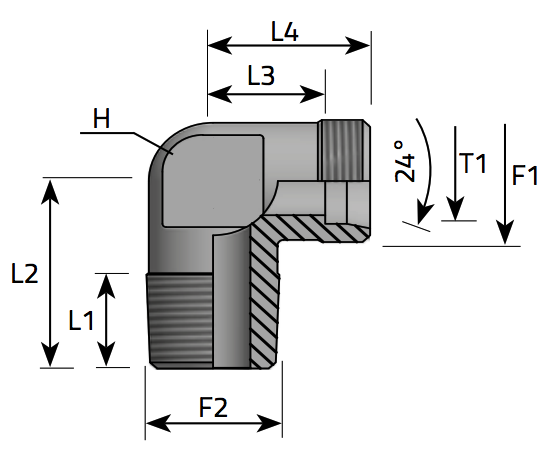 l kus bspt (r) / metrika elbow union bspt (r) / metric